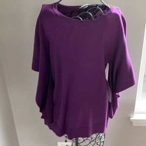 Cabi Peek pullover Purple Sweater Size M